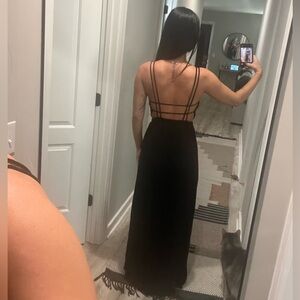 Lulu's Classic Black Maxi Dress